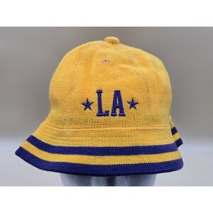 Vintage Nike Los Angeles Lakers Throwback Bucket Hat Yellow/Purple LA Lakers Cap